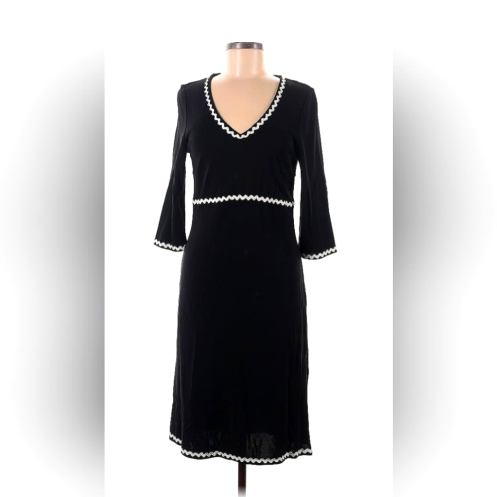 Noviello-Bloom Black Dress